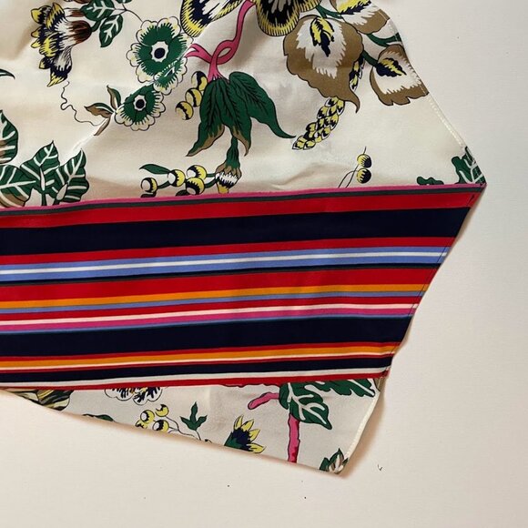 Tory Burch 100% Silk Marie Happy Times Skirt Floral Handkerchief Asymmetrical - Picture 7 of 15